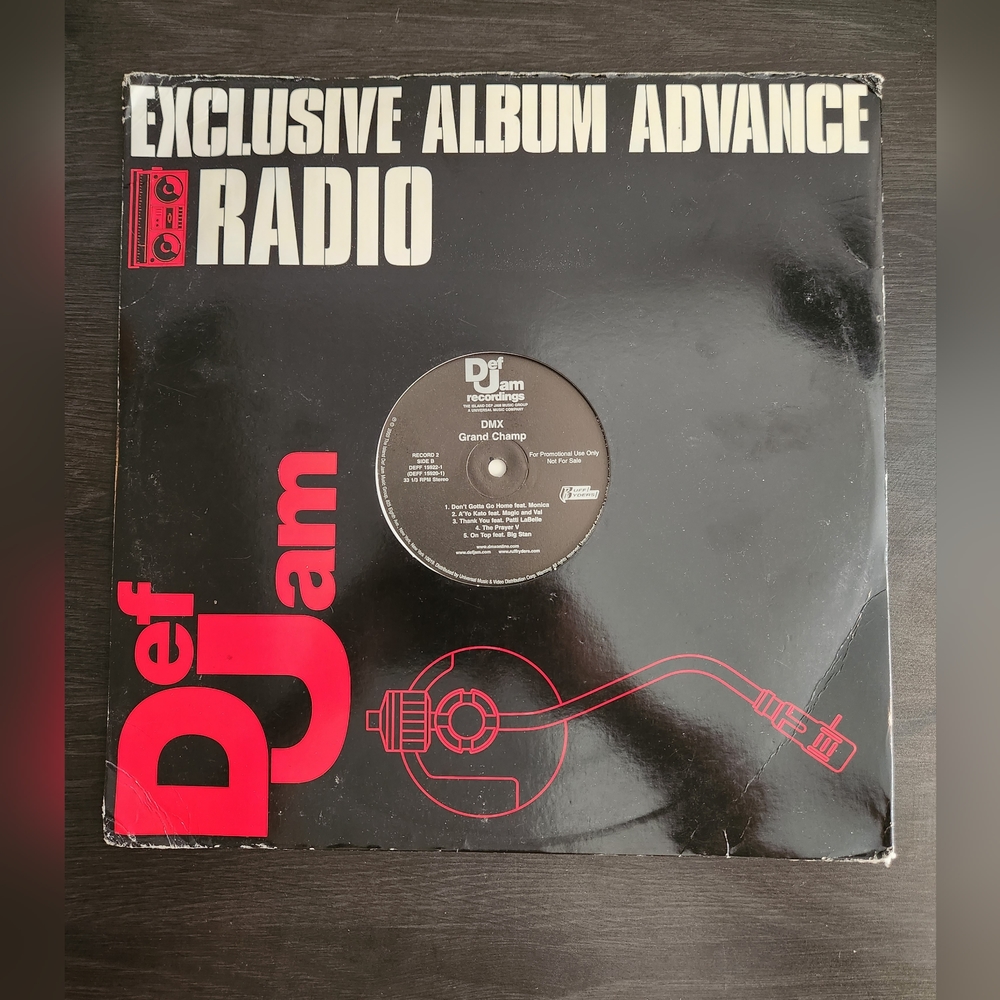 DMX Grand Champ Radio Advance DJ Promo 12" Vinyl Album Def Jam 2003